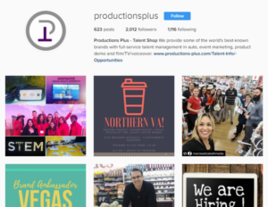 Productions Plus Instagram Page