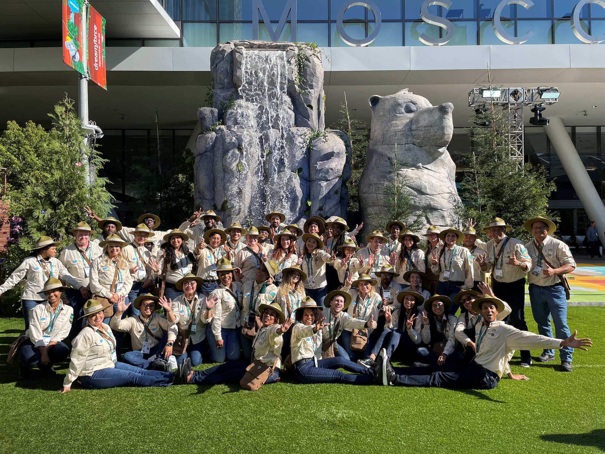 Dreamforce, group of event staff outside
