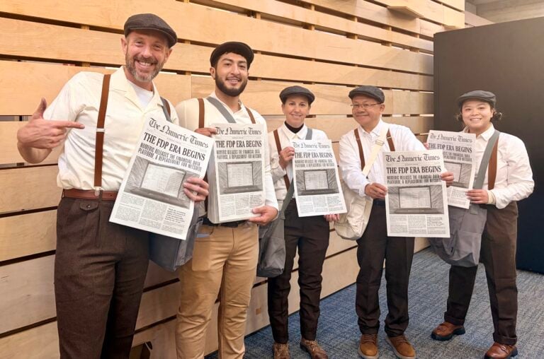 Talent in newsie costumes